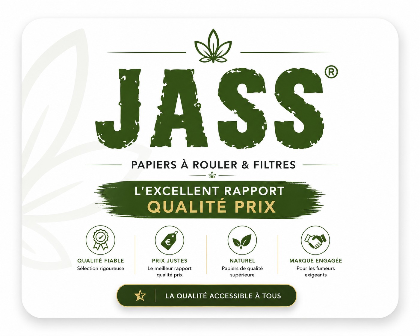 Carte de présentation de la marque jass