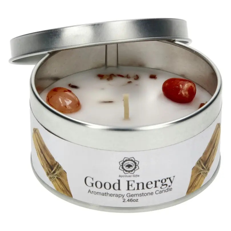 Bougie Green Tree Good Energy – Bougie parfumée Palo Santo Cornaline – Image 2