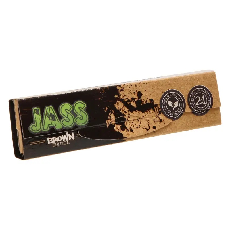 Jass Brown slim 2 en 1, carnet de 33 feuilles + 33 filtres