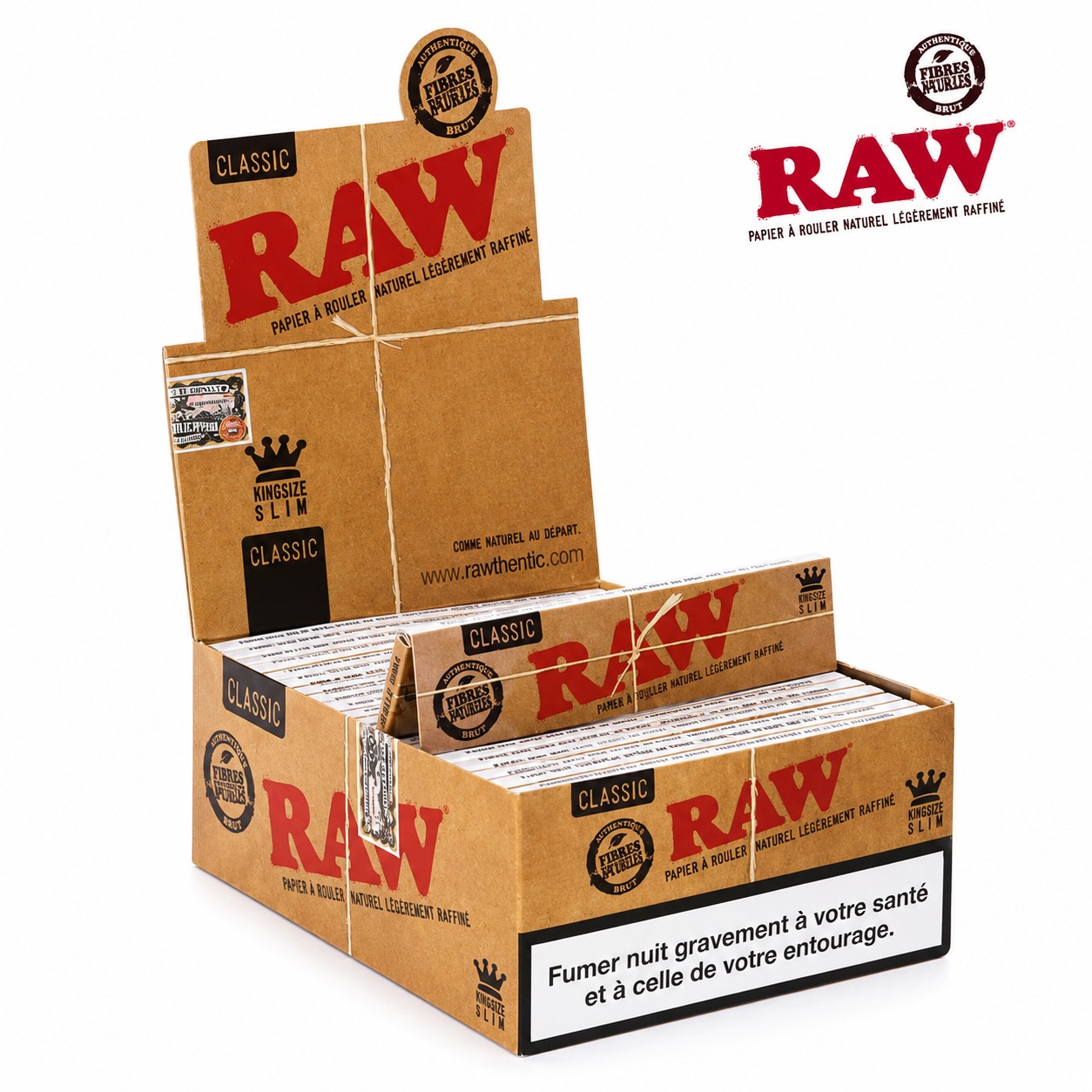 Raw Classic King Size Slim, Boite de 50