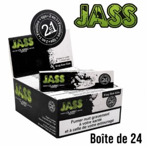 Jass classic Edition slim 2 en 1, carnet de 33 feuilles + 33 filtres Boîte de 24 carnets
