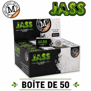 Jass Filtre Carton Classic Hard M, Boîte de 50 carnets de 5O